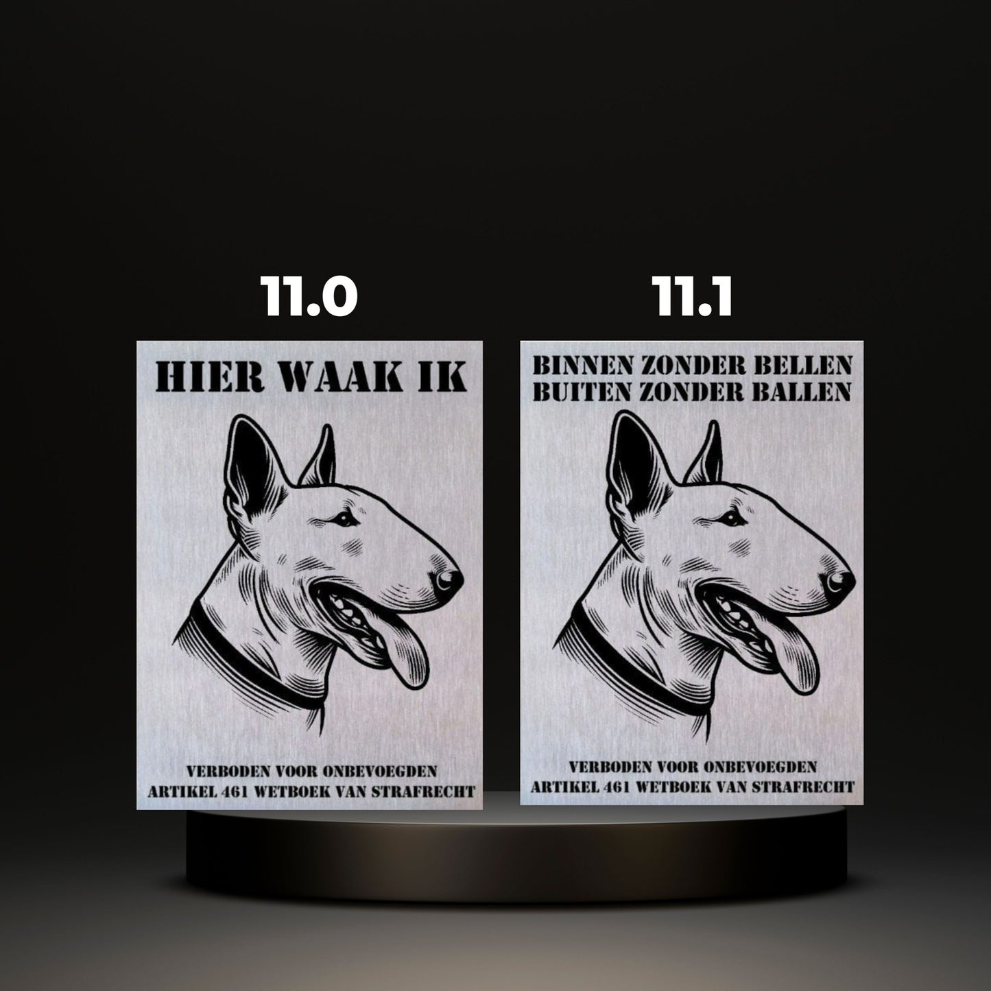Waakbord Kant en klaar Bulldog & Bully & Boxer & Pittbull & Stafford