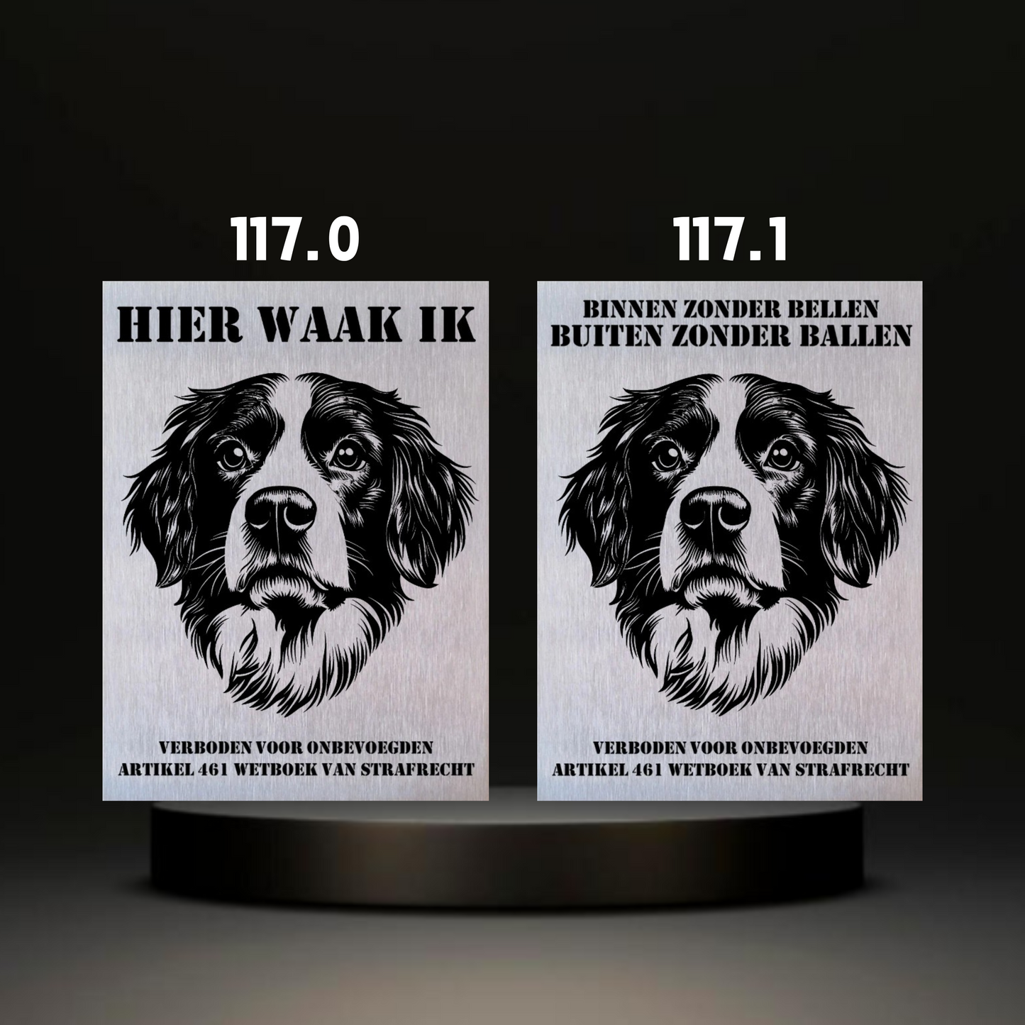 Waakbord Kant en klaar Eskimo & Spaniel & Fox & Basset