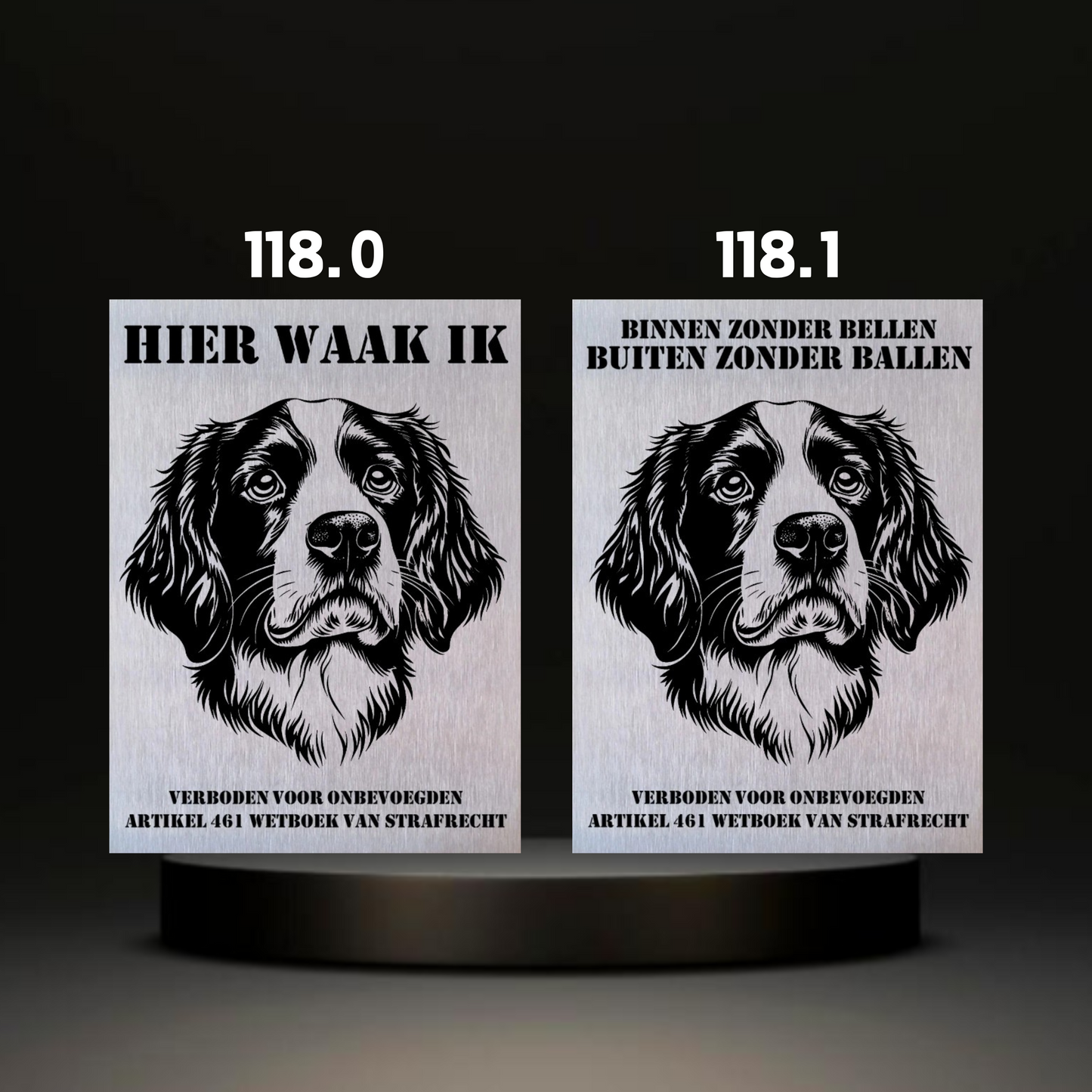 Waakbord Kant en klaar Eskimo & Spaniel & Fox & Basset