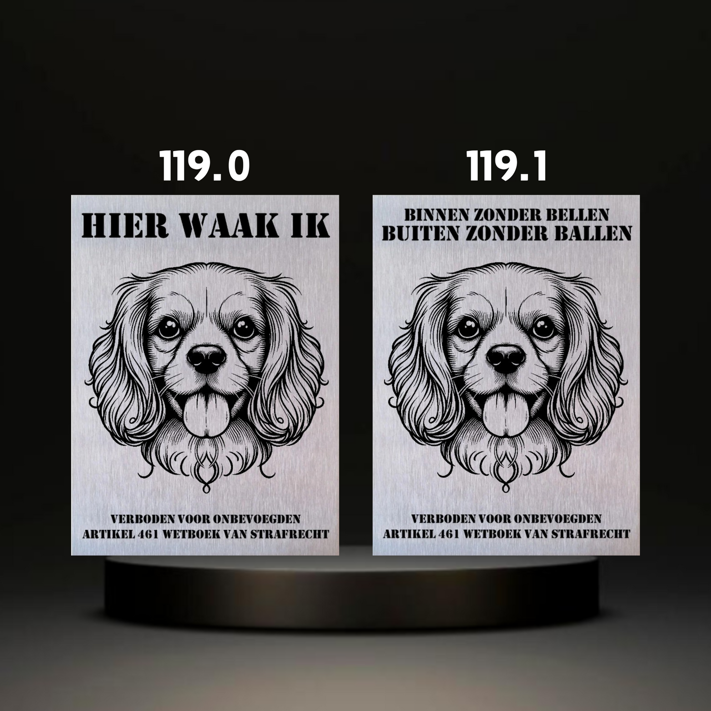 Waakbord Kant en klaar Eskimo & Spaniel & Fox & Basset