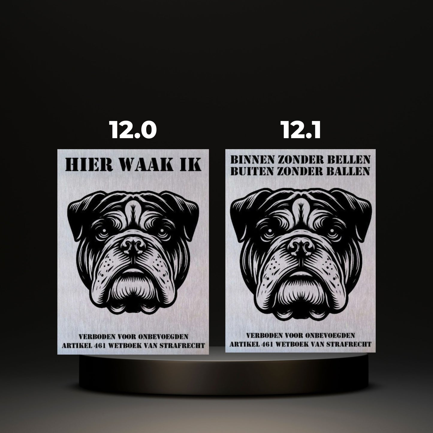 Waakbord Kant en klaar Bulldog & Bully & Boxer & Pittbull & Stafford