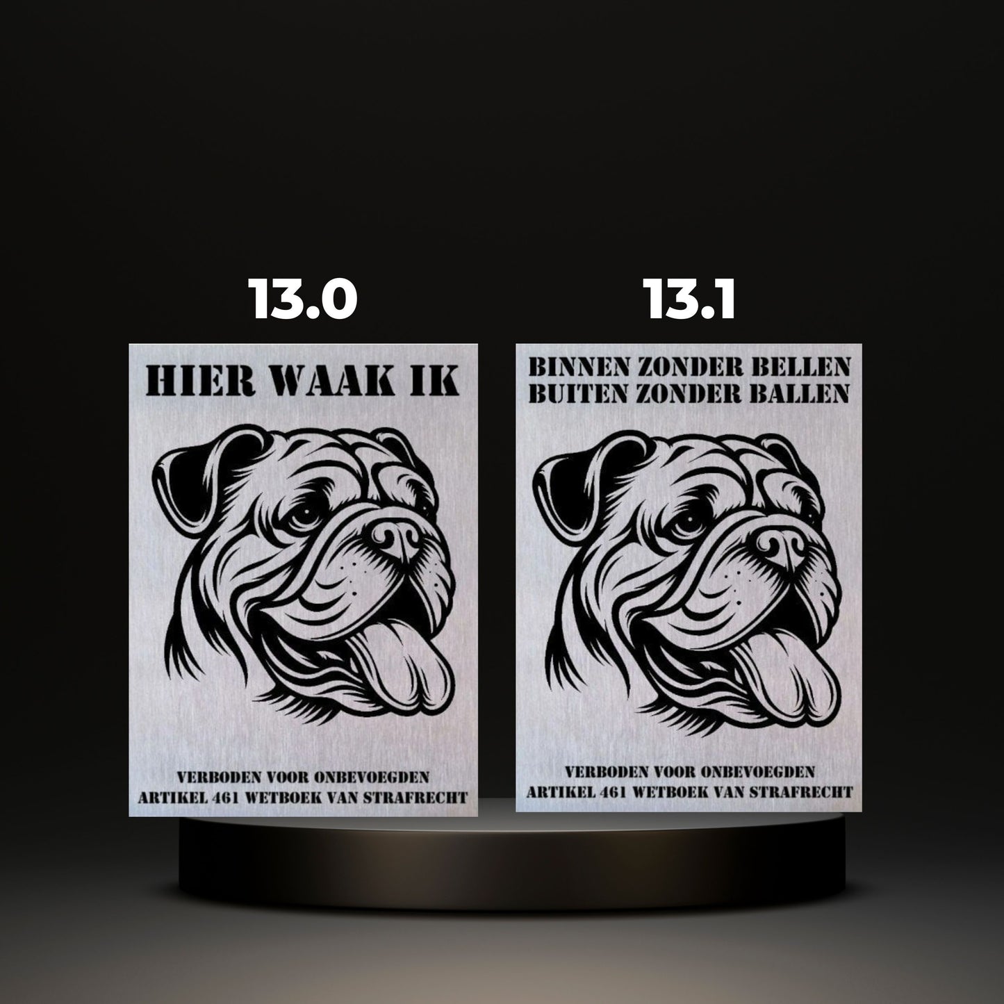 Waakbord Kant en klaar Bulldog & Bully & Boxer & Pittbull & Stafford