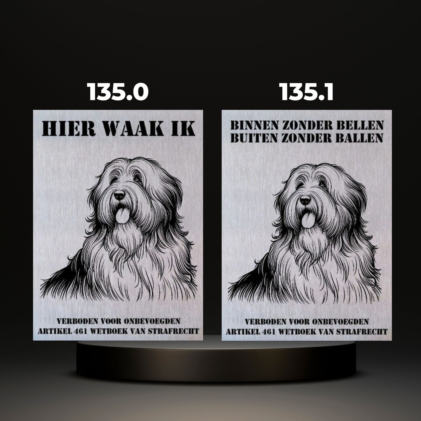 Waakbord Kant en klaar Herder & Collie