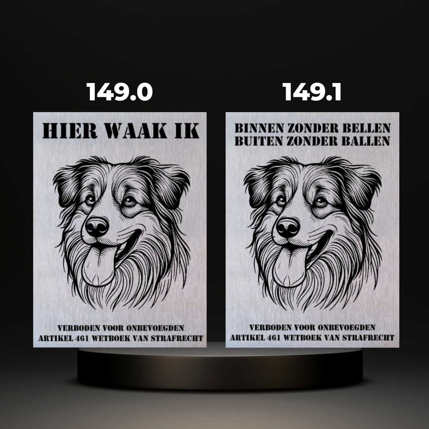 Waakbord Kant en klaar Herder & Collie