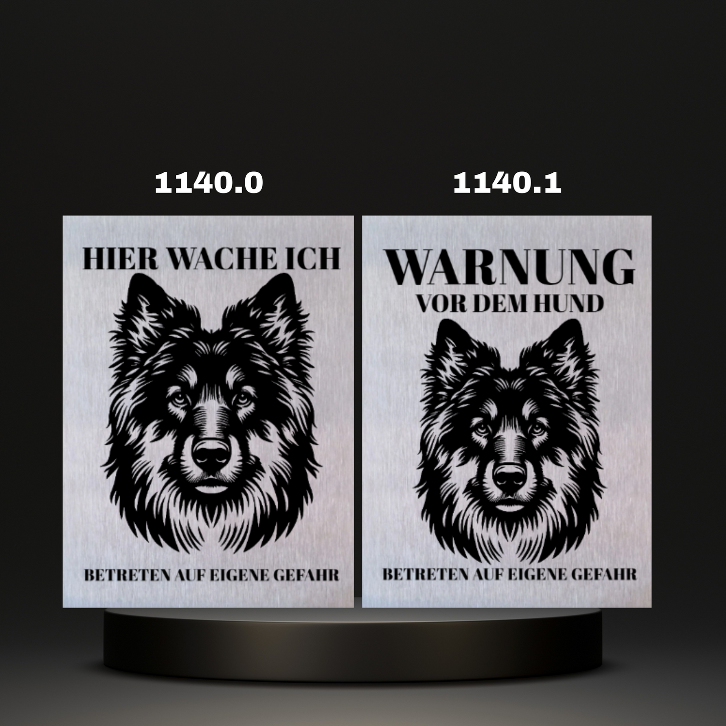 Warnshild Fertiges Design Schäferhund & Collie