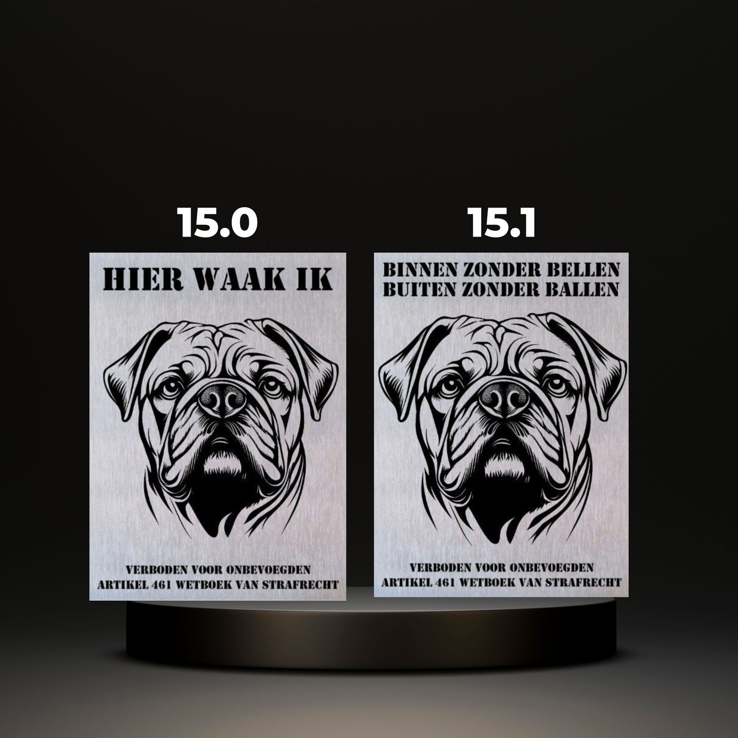 Waakbord Kant en klaar Bulldog & Bully & Boxer & Pittbull & Stafford