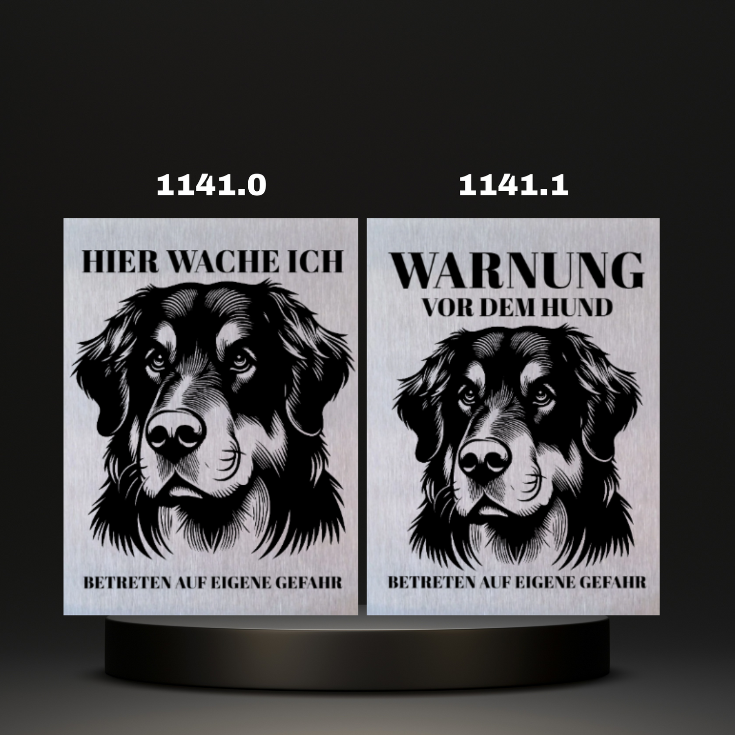 Warnshild Fertiges Design Schäferhund & Collie