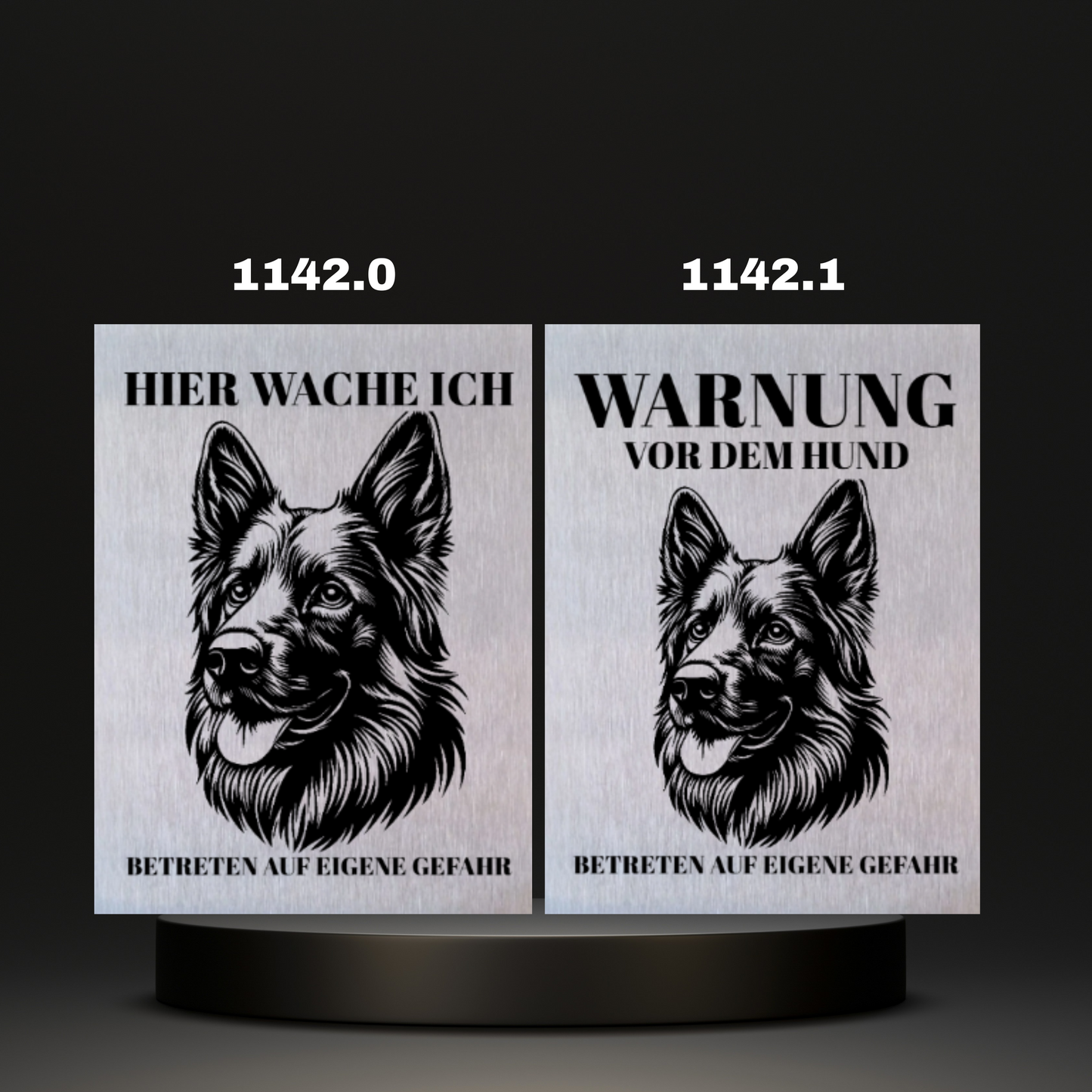 Warnshild Fertiges Design Schäferhund & Collie