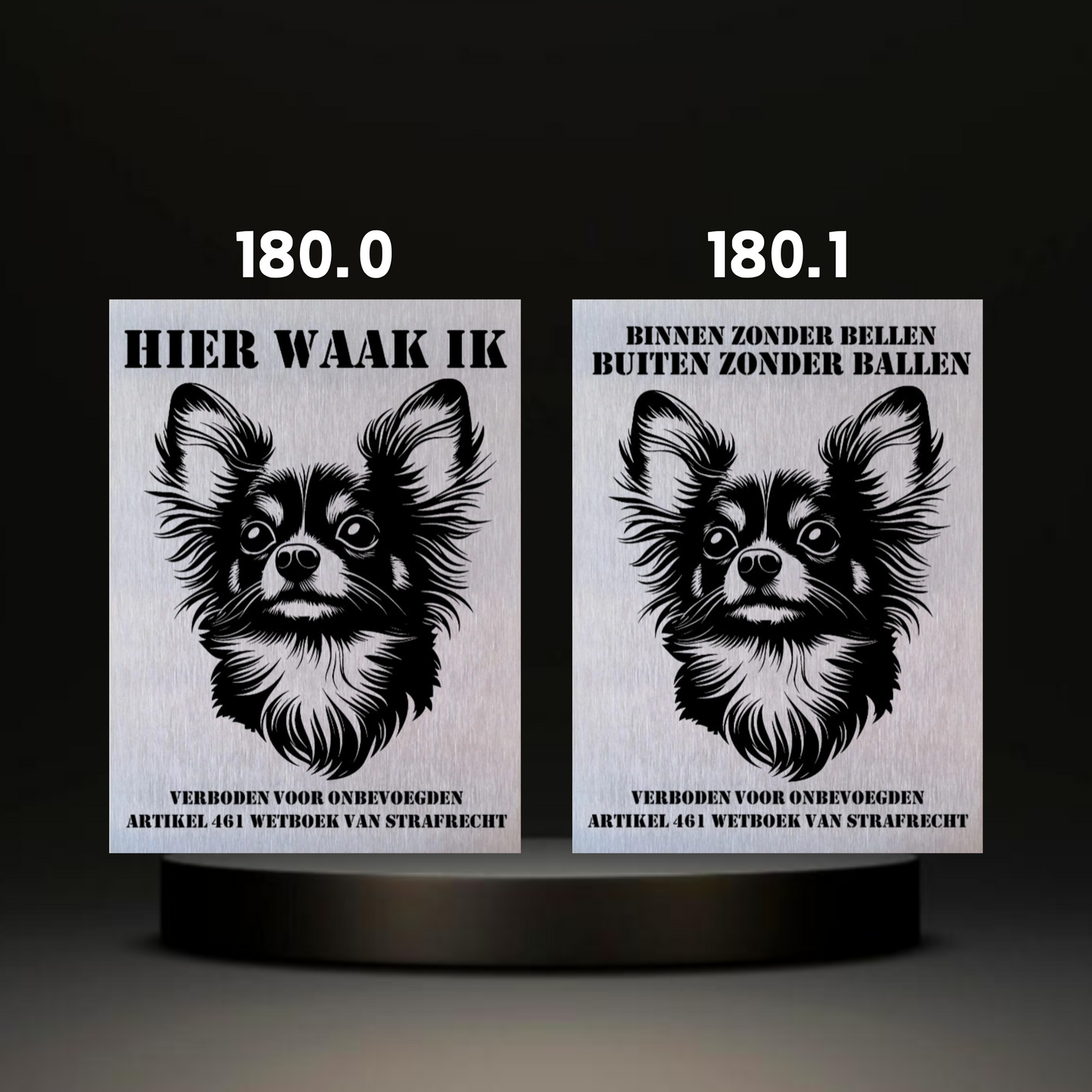 Waakbord Kant en klaar Malthees & Leeuwhondje & Chihuahua & Keeshond