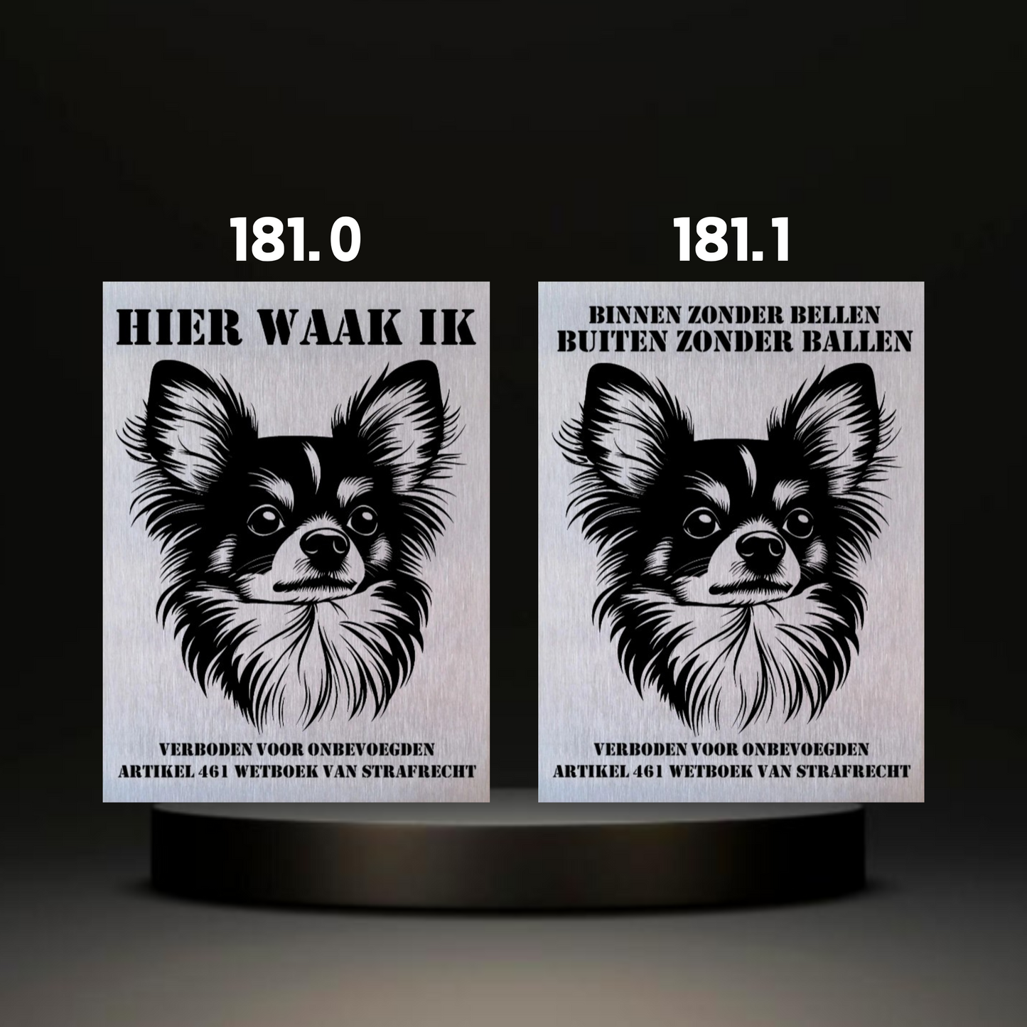 Waakbord Kant en klaar Malthees & Leeuwhondje & Chihuahua & Keeshond