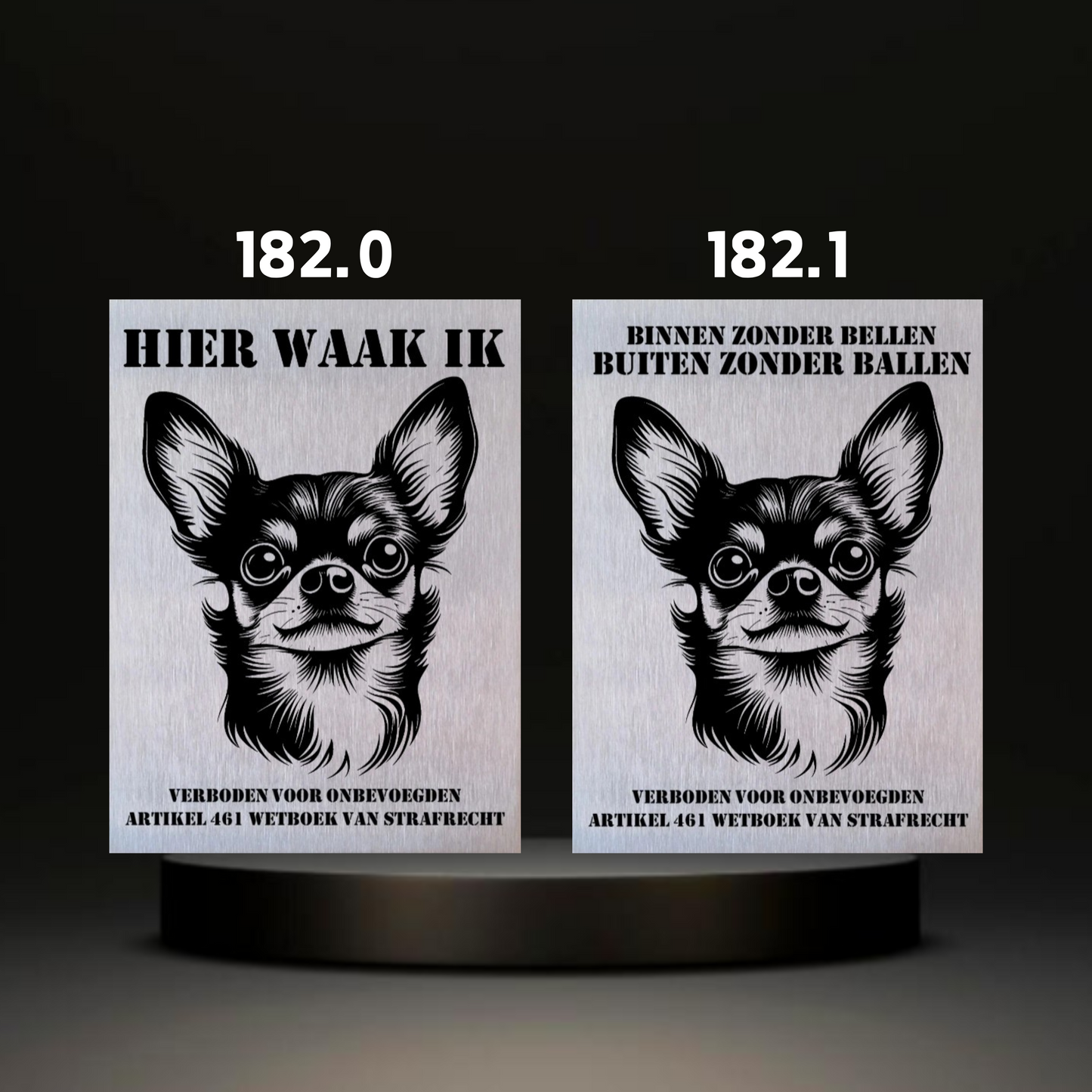 Waakbord Kant en klaar Malthees & Leeuwhondje & Chihuahua & Keeshond
