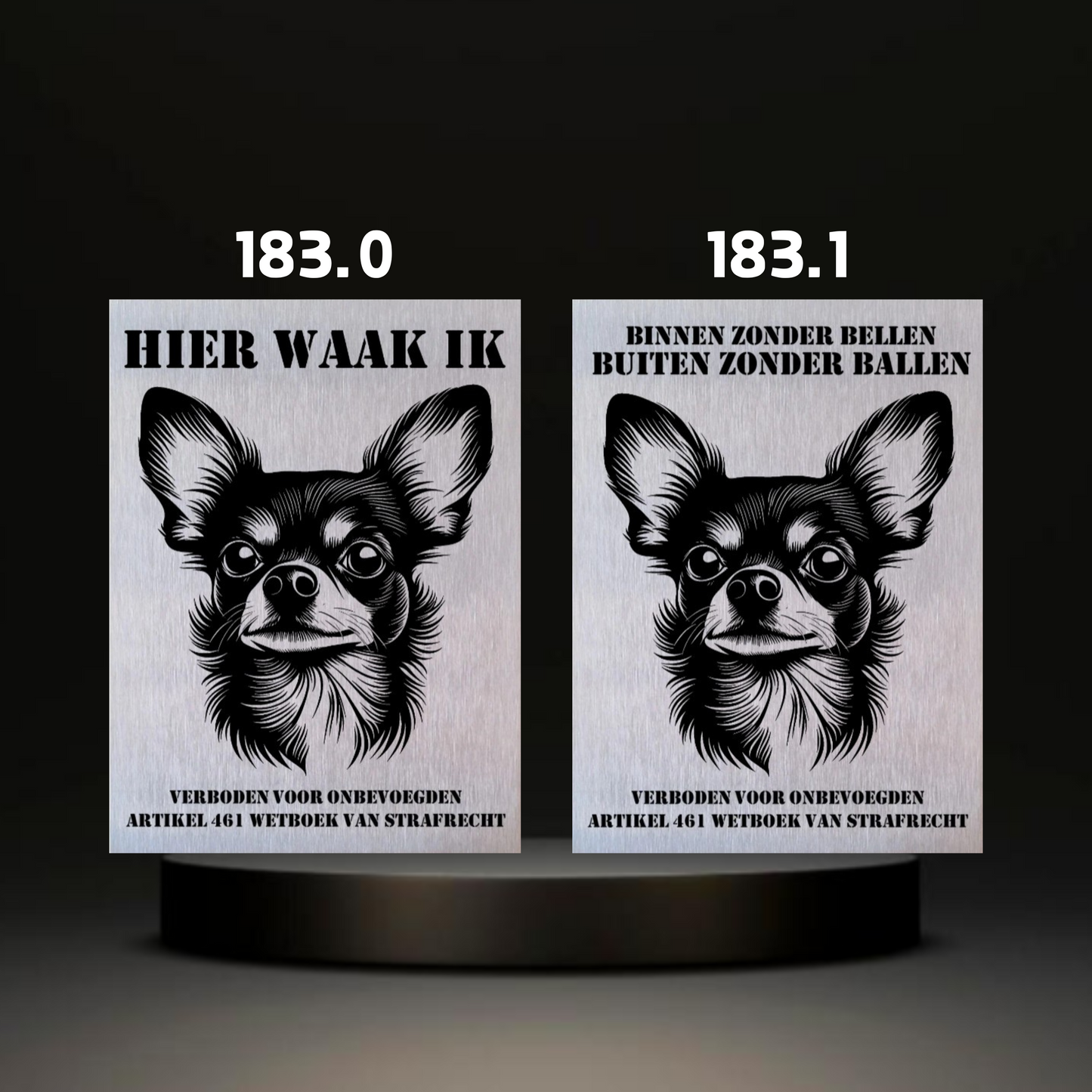 Waakbord Kant en klaar Malthees & Leeuwhondje & Chihuahua & Keeshond