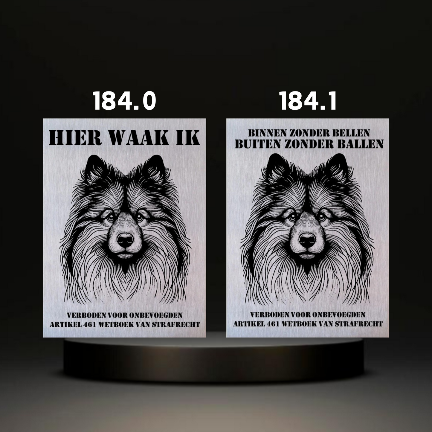 Waakbord Kant en klaar Malthees & Leeuwhondje & Chihuahua & Keeshond