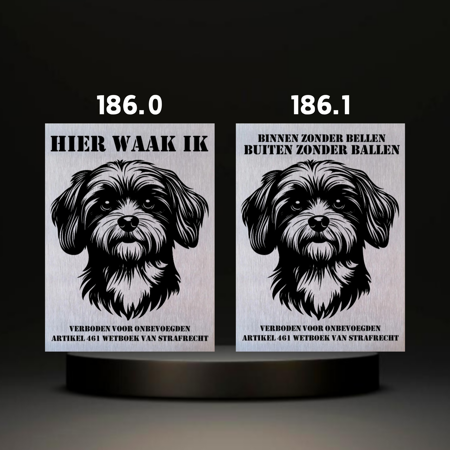 Waakbord Kant en klaar Malthees & Leeuwhondje & Chihuahua & Keeshond