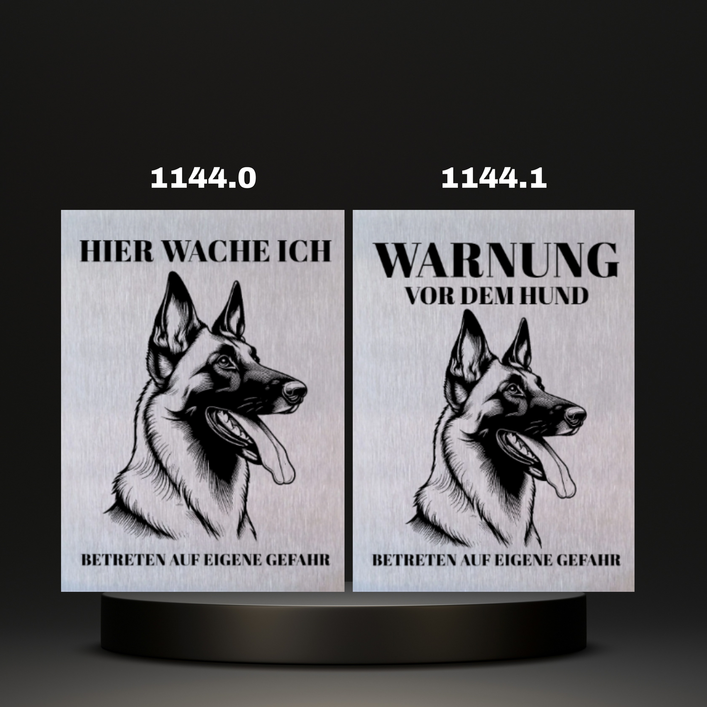 Warnshild Fertiges Design Schäferhund & Collie