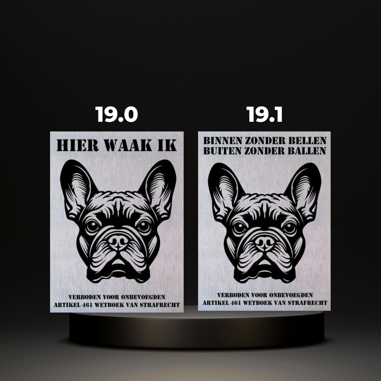 Waakbord Kant en klaar Bulldog & Bully & Boxer & Pittbull & Stafford