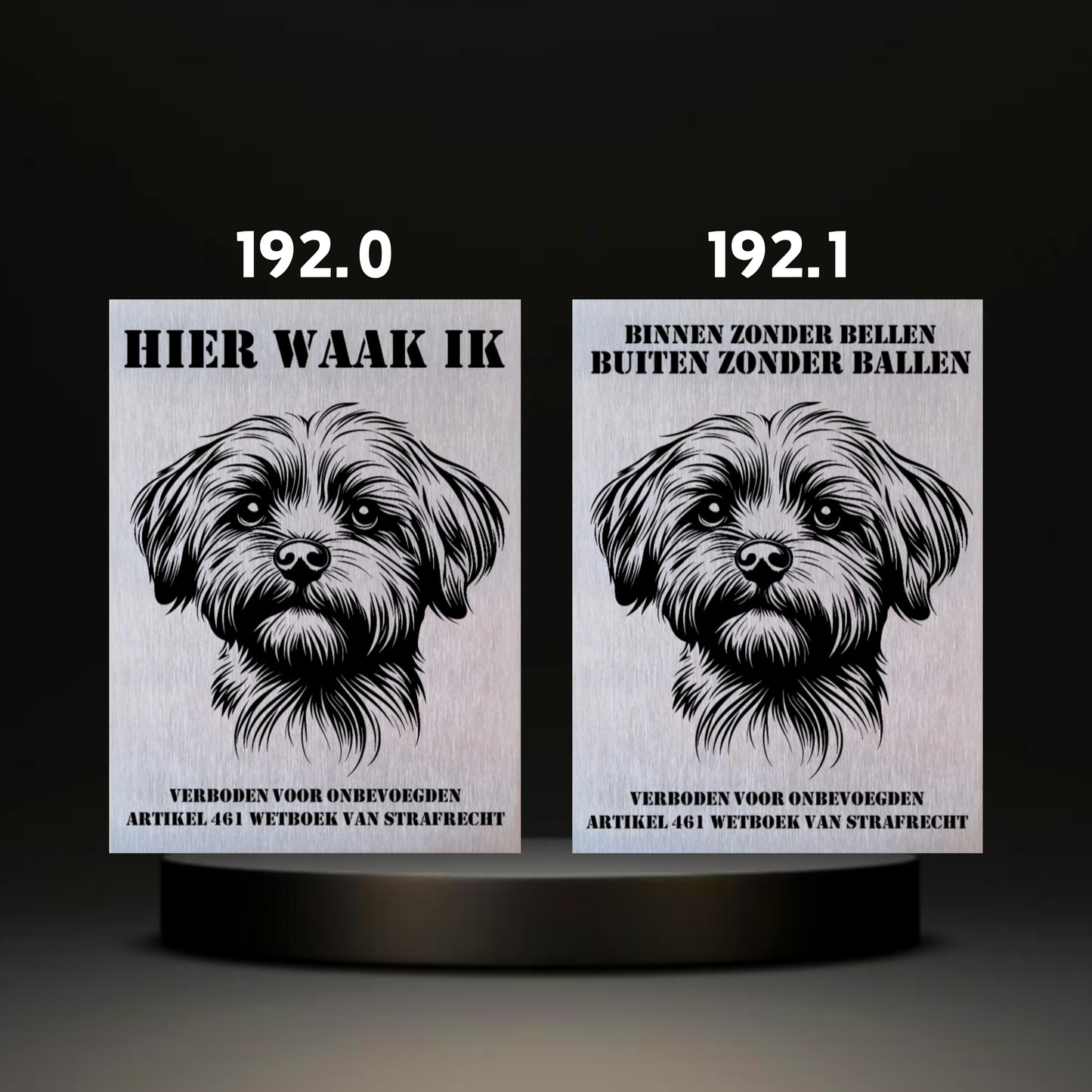 Waakbord Kant en klaar Malthees & Leeuwhondje & Chihuahua & Keeshond