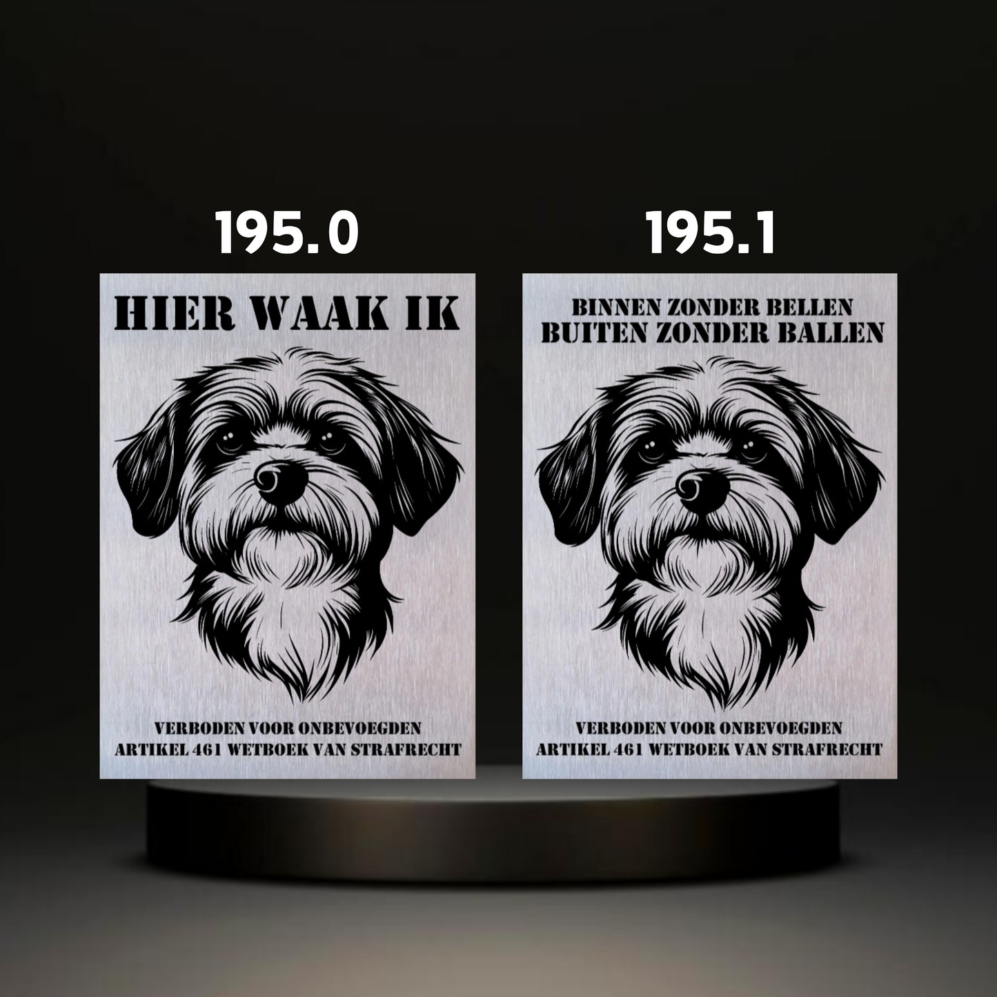 Waakbord Kant en klaar Mops & Pekinees & Shiz Tzu & Havenezer