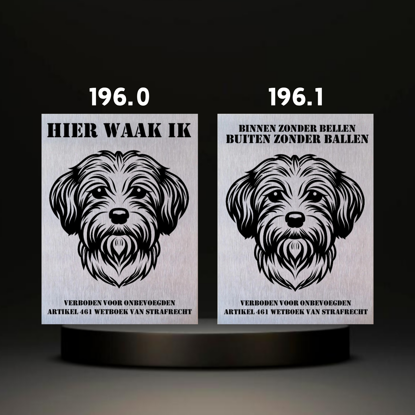 Waakbord Kant en klaar Mops & Pekinees & Shiz Tzu & Havenezer