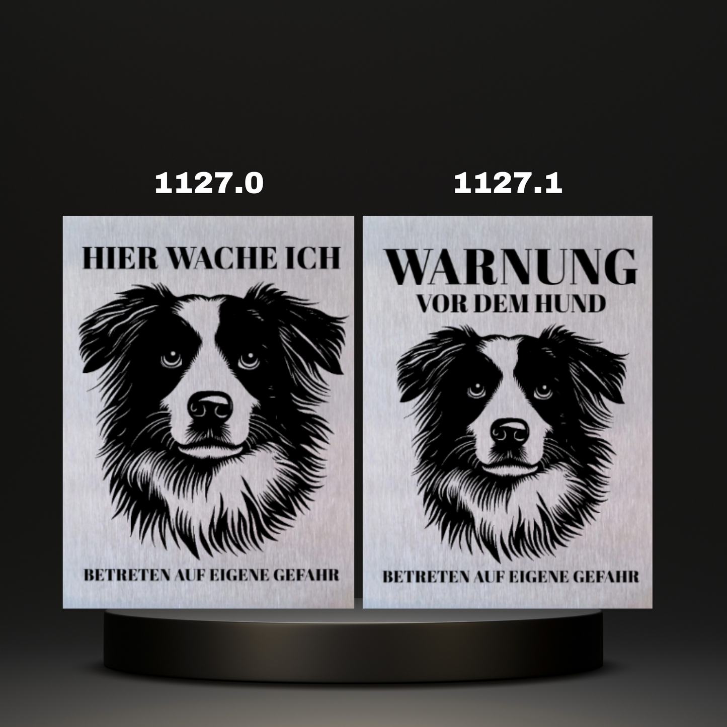 Warnshild Fertiges Design Schäferhund & Collie