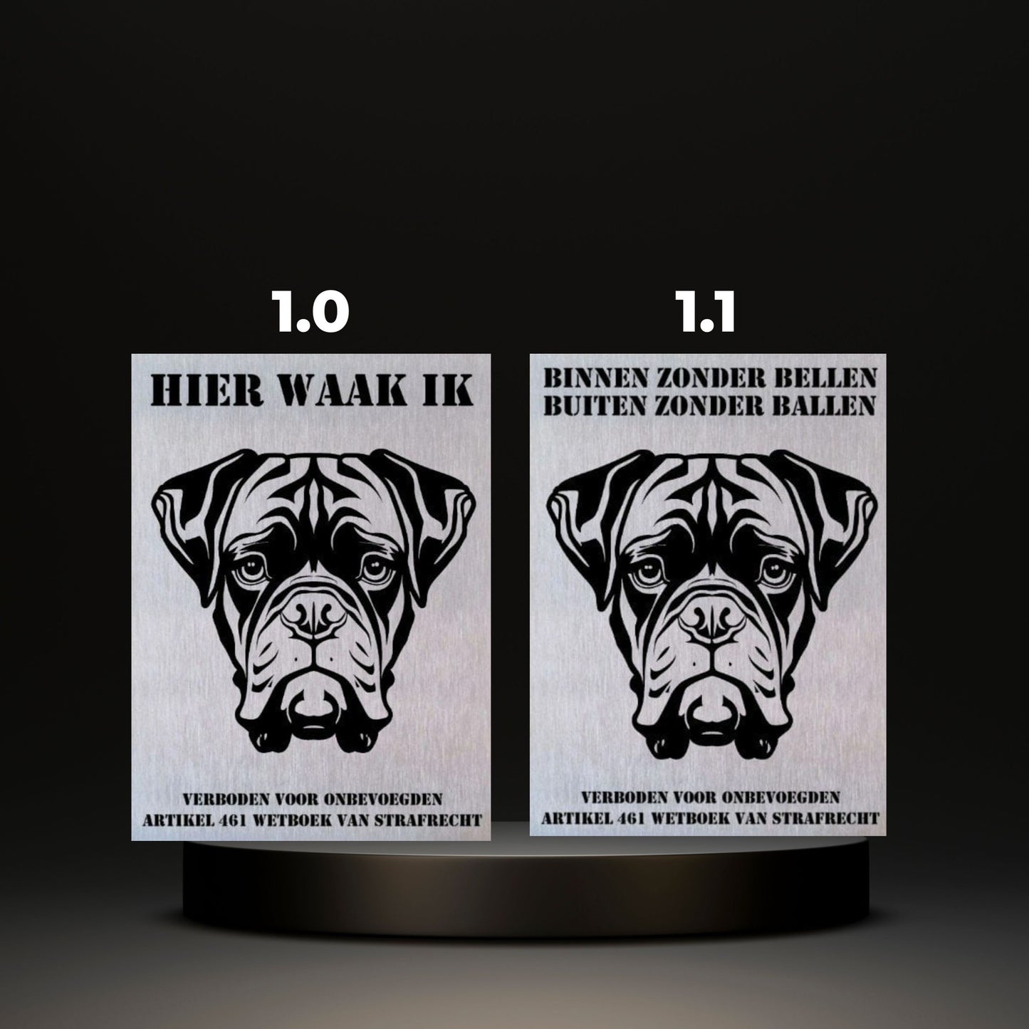 Waakbord Kant en klaar Bulldog & Bully & Boxer & Pittbull & Stafford