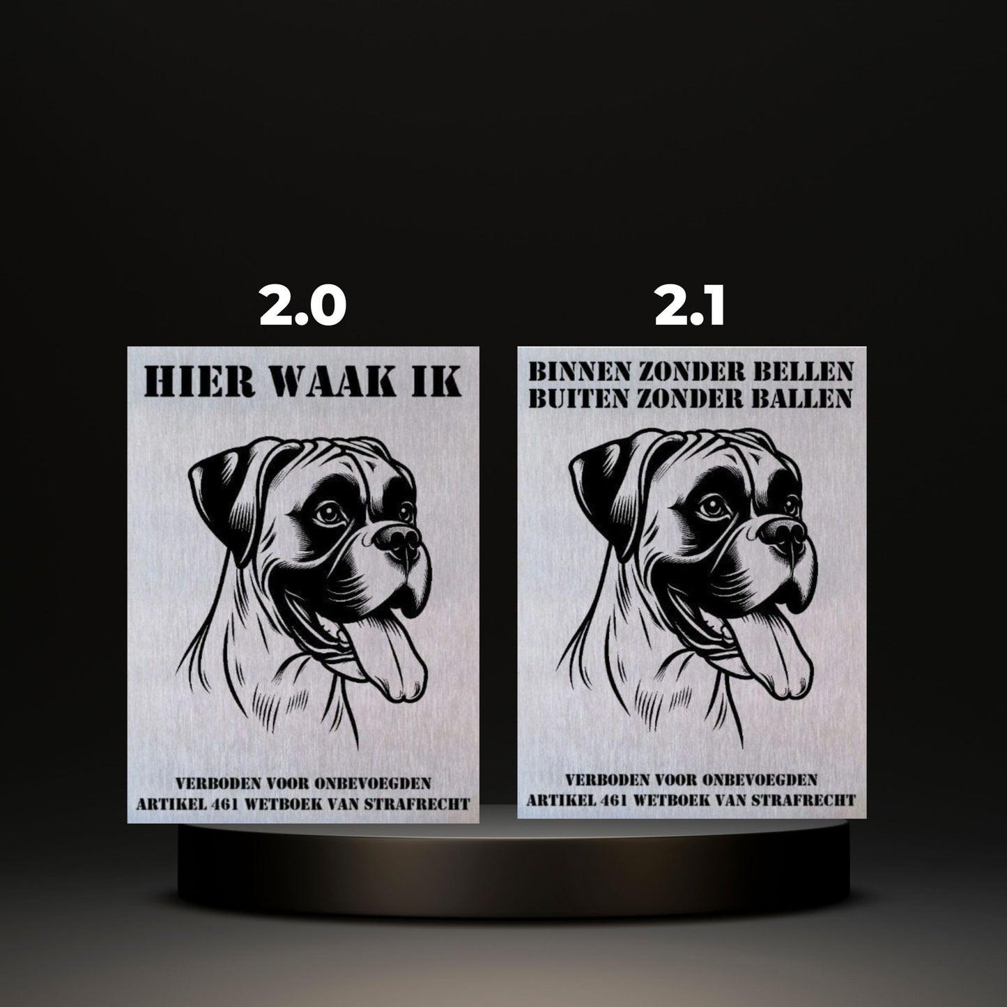 Waakbord Kant en klaar Bulldog & Bully & Boxer & Pittbull & Stafford