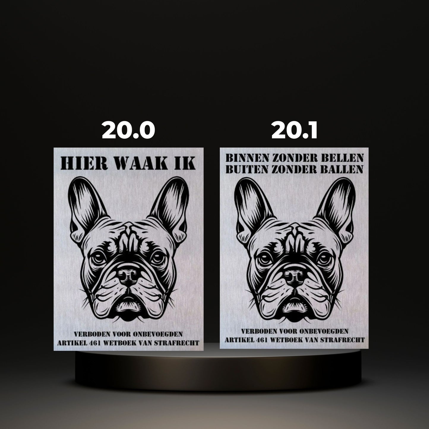 Waakbord Kant en klaar Bulldog & Bully & Boxer & Pittbull & Stafford