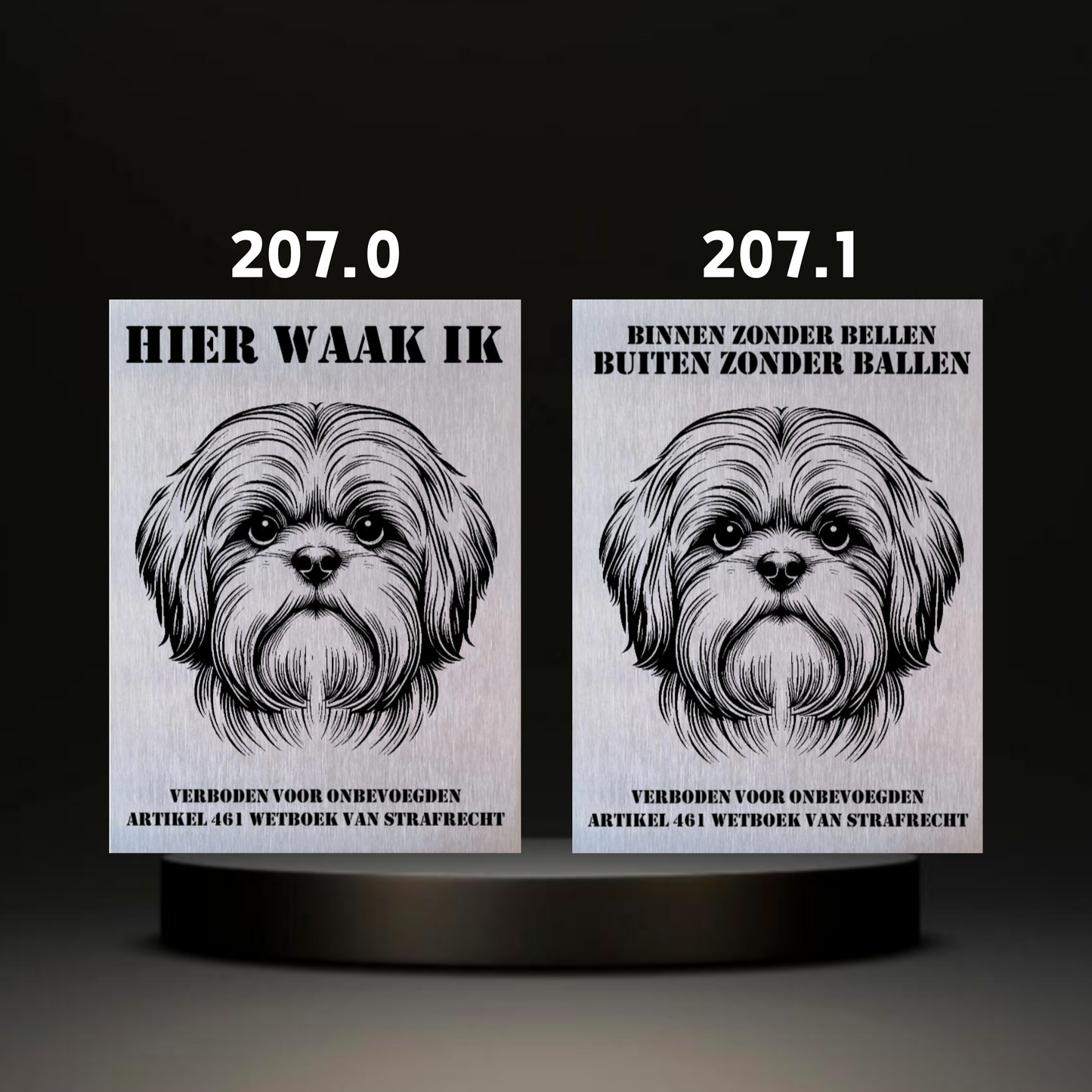 Waakbord Kant en klaar Mops & Pekinees & Shiz Tzu & Havenezer