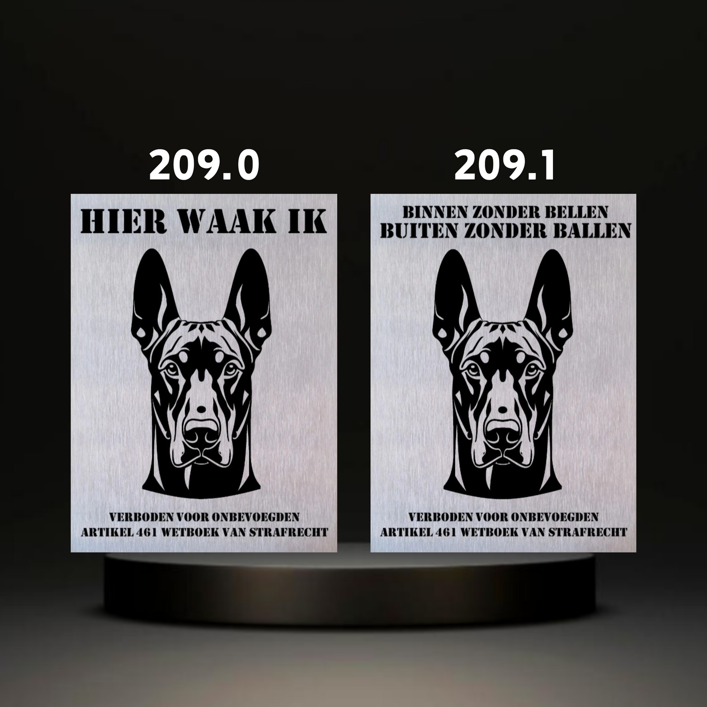 Waakbord Kant en klaar Pincher & Schnauzer & Dobberman
