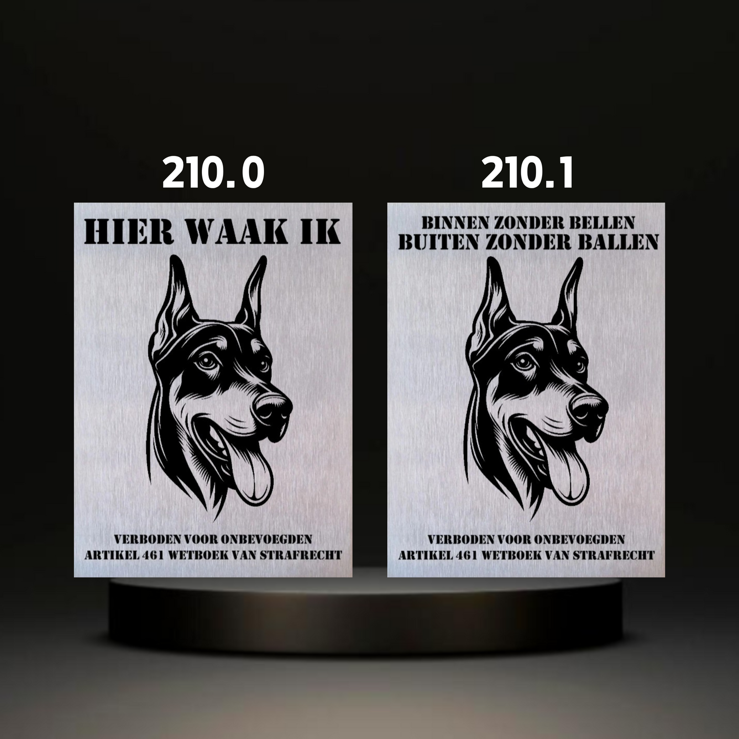 Waakbord Kant en klaar Pincher & Schnauzer & Dobberman