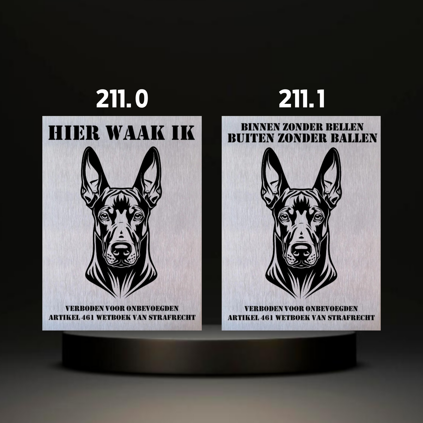 Waakbord Kant en klaar Pincher & Schnauzer & Dobberman