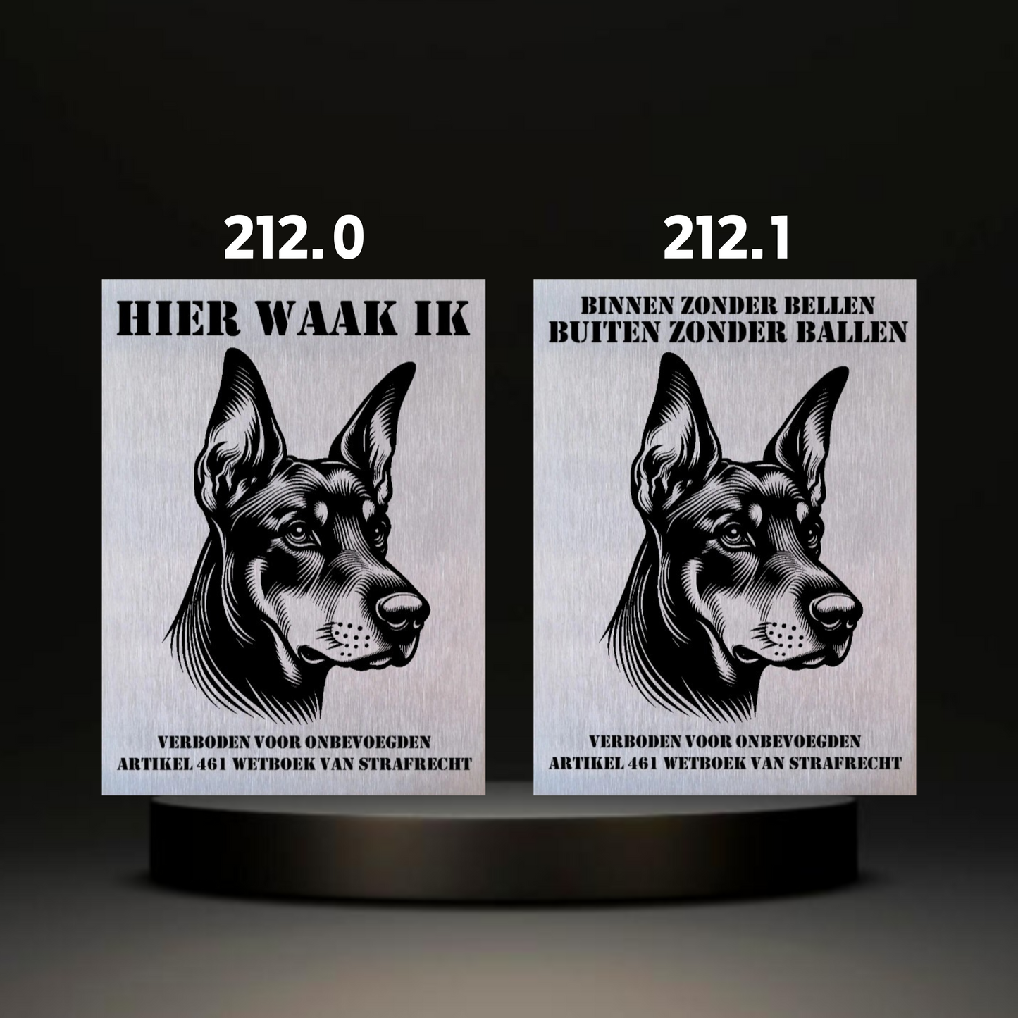 Waakbord Kant en klaar Pincher & Schnauzer & Dobberman