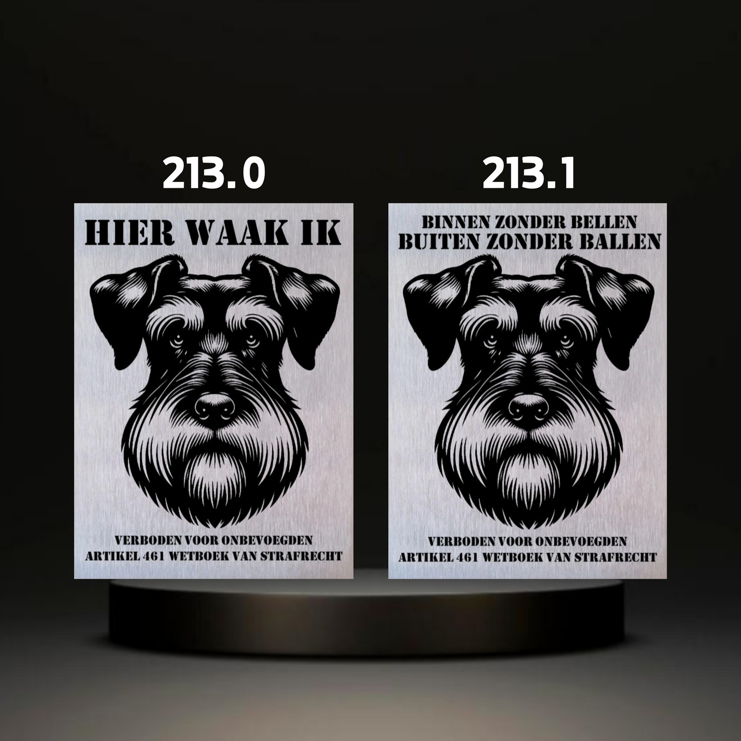 Waakbord Kant en klaar Pincher & Schnauzer & Dobberman