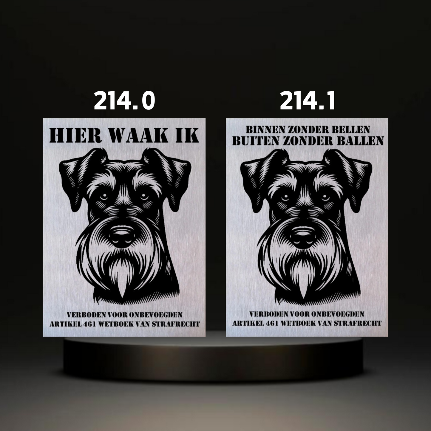 Waakbord Kant en klaar Pincher & Schnauzer & Dobberman