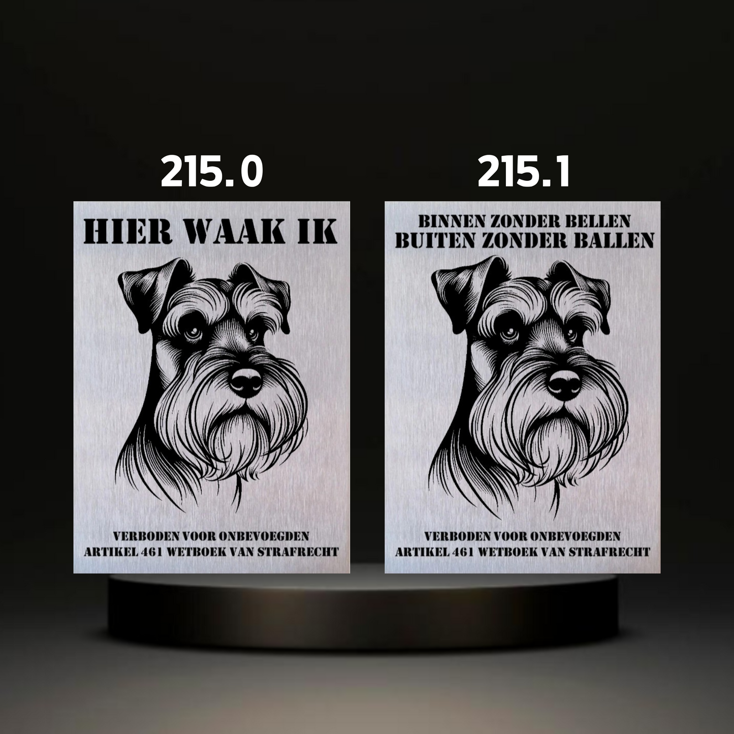 Waakbord Kant en klaar Pincher & Schnauzer & Dobberman