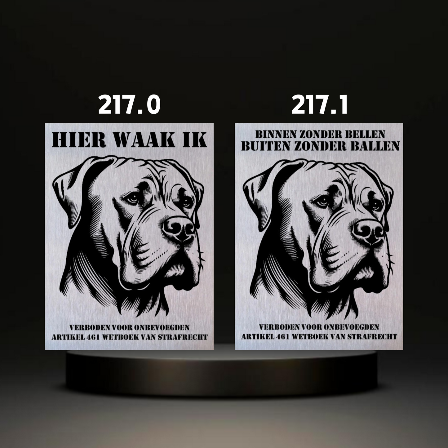 Waakbord Kant en klaar Rottweiler & Mastiff & Bordeaux dog & Argetijnse dog