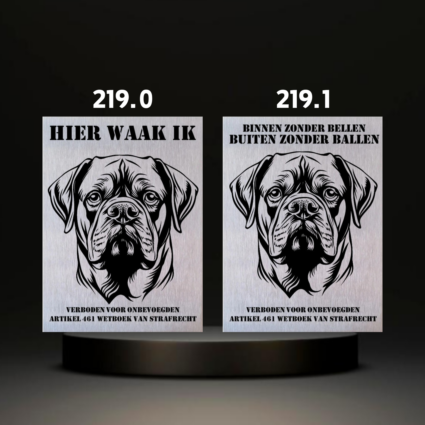 Waakbord Kant en klaar Rottweiler & Mastiff & Bordeaux dog & Argetijnse dog