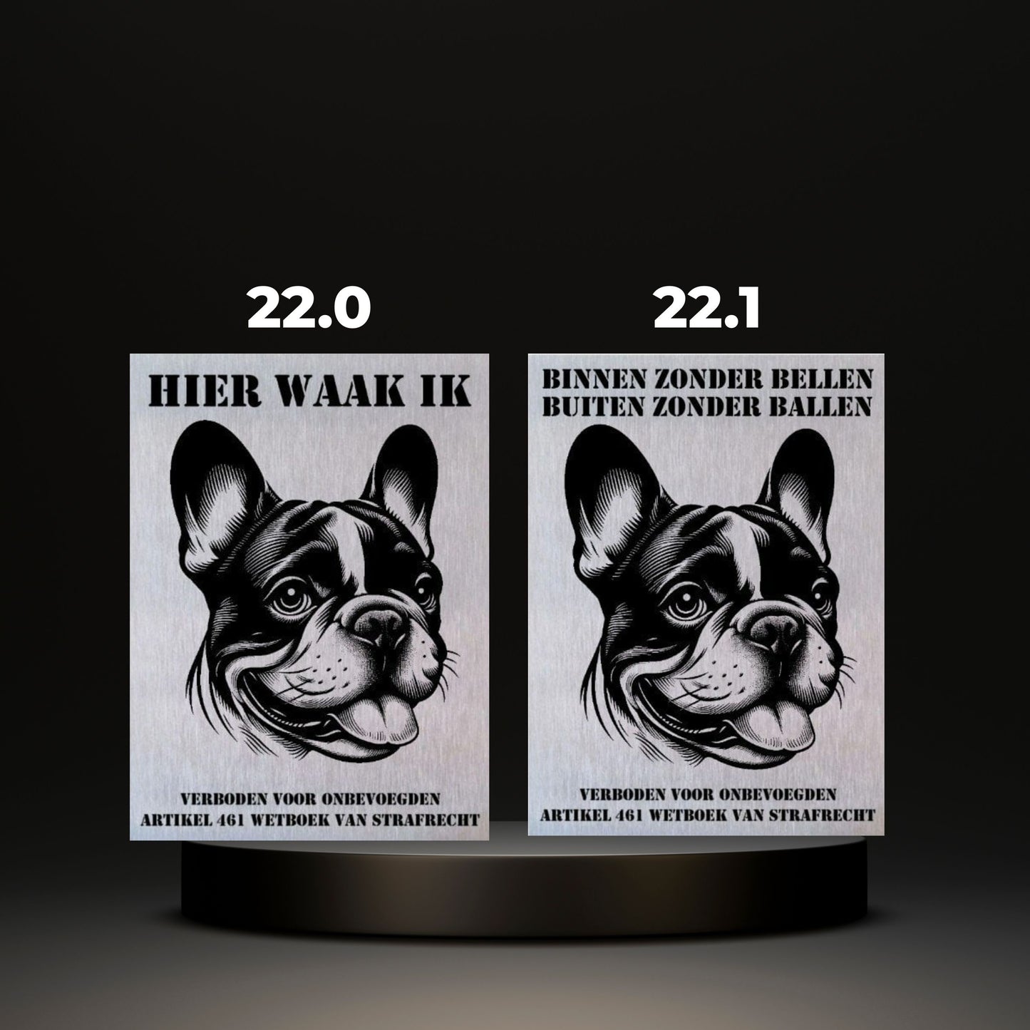Waakbord Kant en klaar Bulldog & Bully & Boxer & Pittbull & Stafford