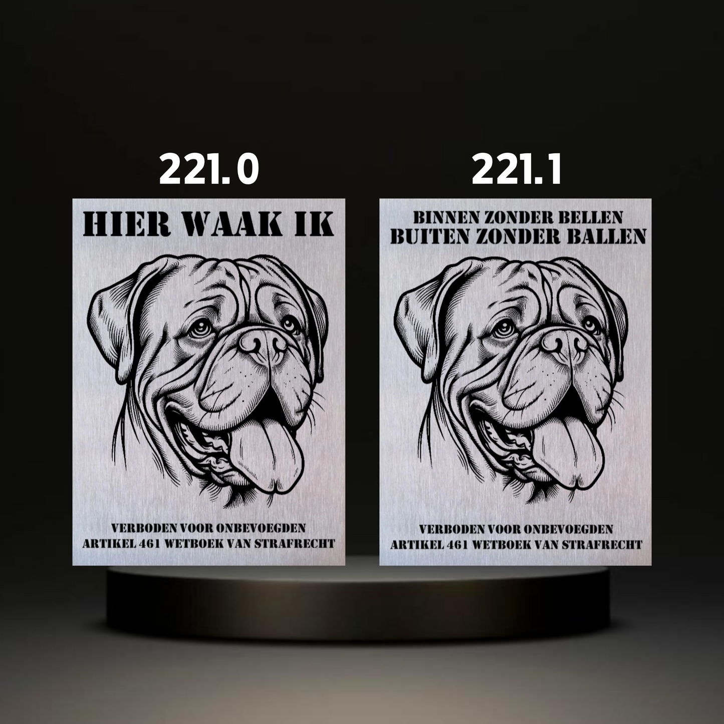 Waakbord Kant en klaar Rottweiler & Mastiff & Bordeaux dog & Argetijnse dog