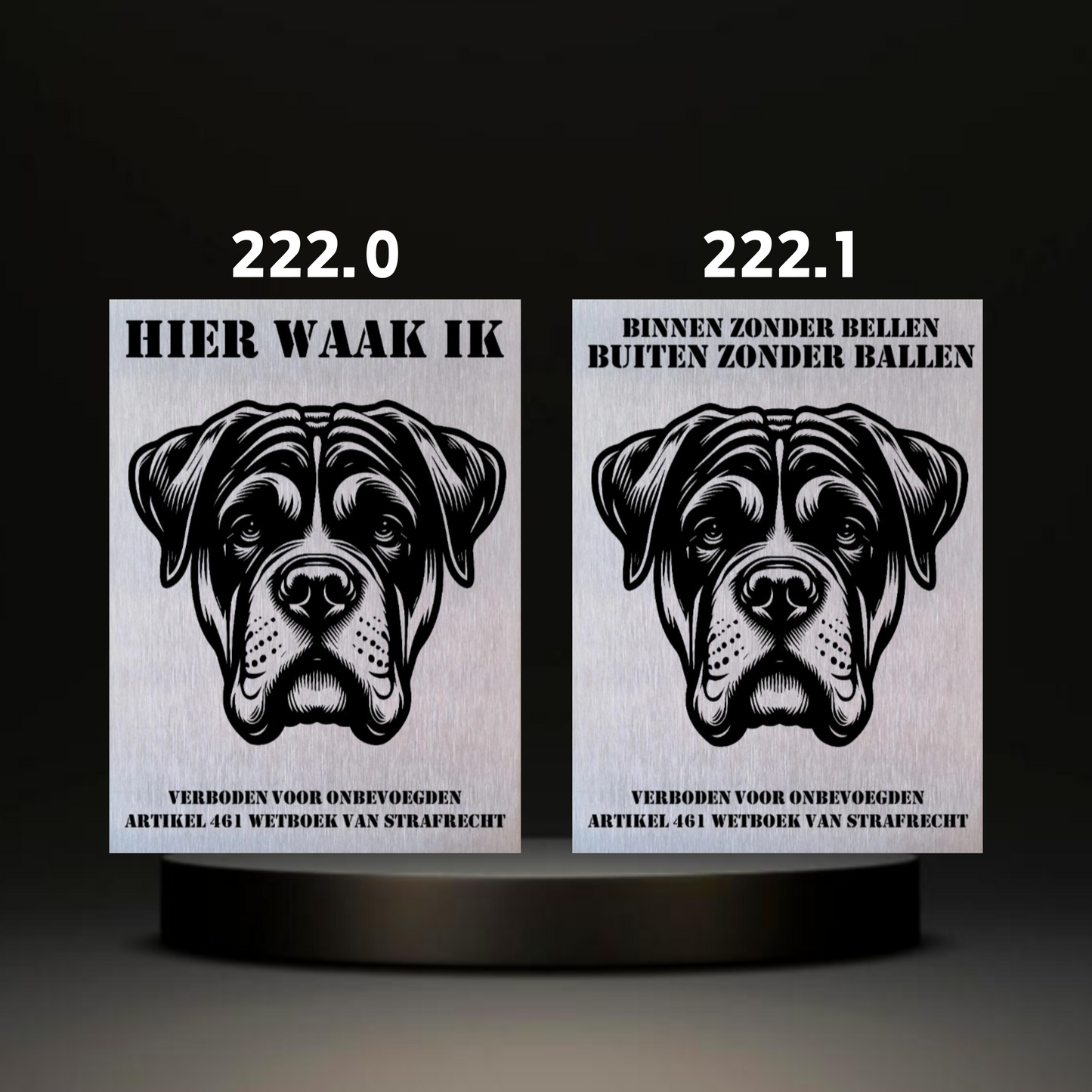 Waakbord Kant en klaar Rottweiler & Mastiff & Bordeaux dog & Argetijnse dog