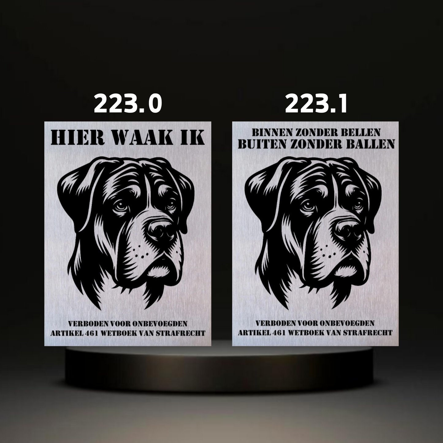 Waakbord Kant en klaar Rottweiler & Mastiff & Bordeaux dog & Argetijnse dog