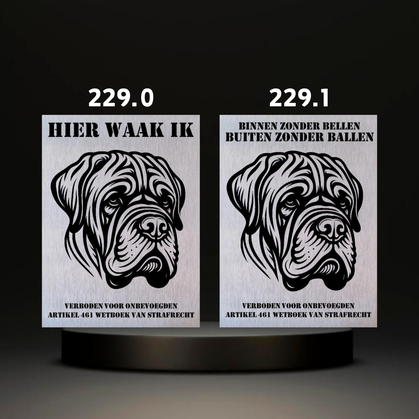 Waakbord Kant en klaar Rottweiler & Mastiff & Bordeaux dog & Argetijnse dog