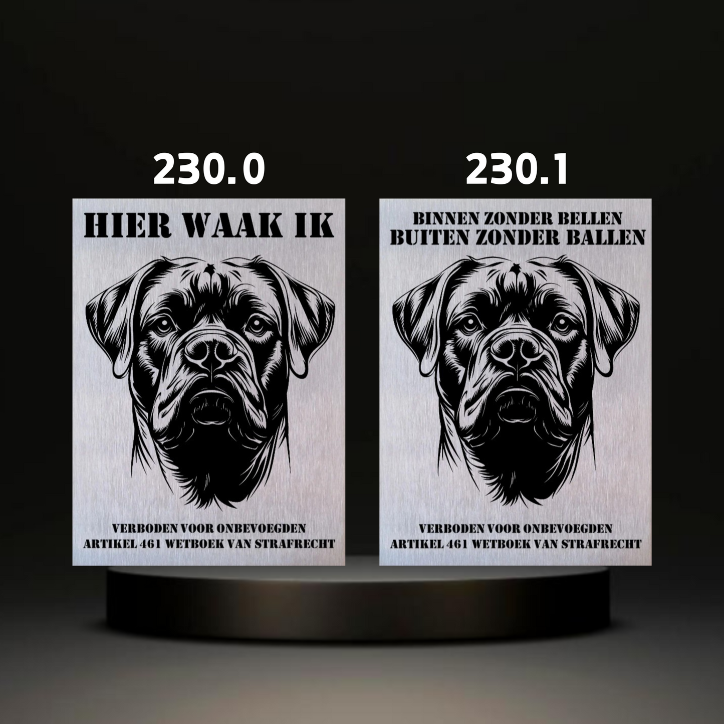 Waakbord Kant en klaar Rottweiler & Mastiff & Bordeaux dog & Argetijnse dog
