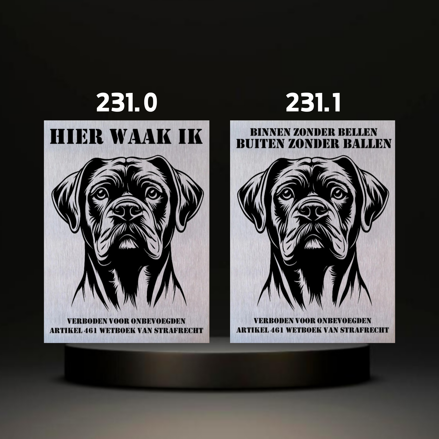 Waakbord Kant en klaar Rottweiler & Mastiff & Bordeaux dog & Argetijnse dog