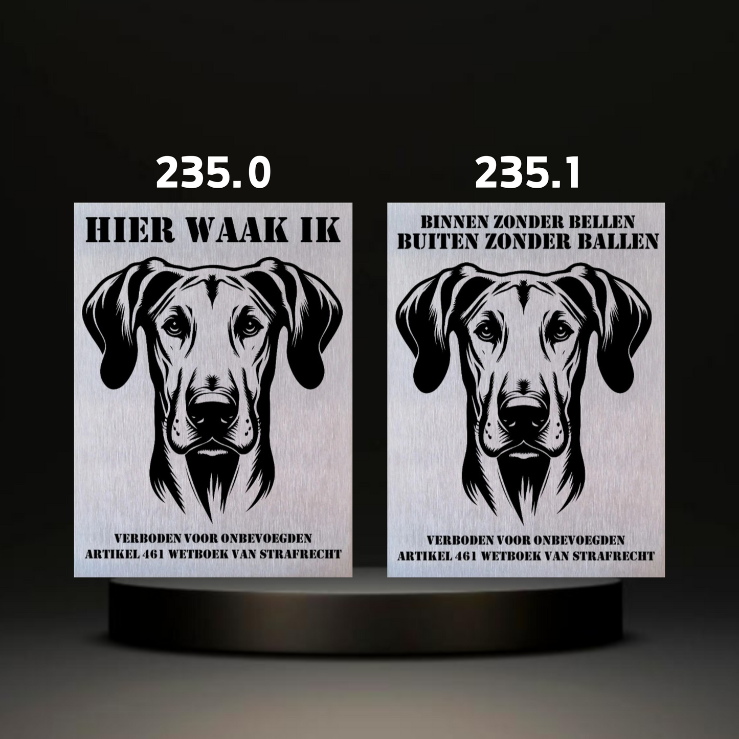 Waakbord Kant en klaar Rottweiler & Mastiff & Bordeaux dog & Argetijnse dog
