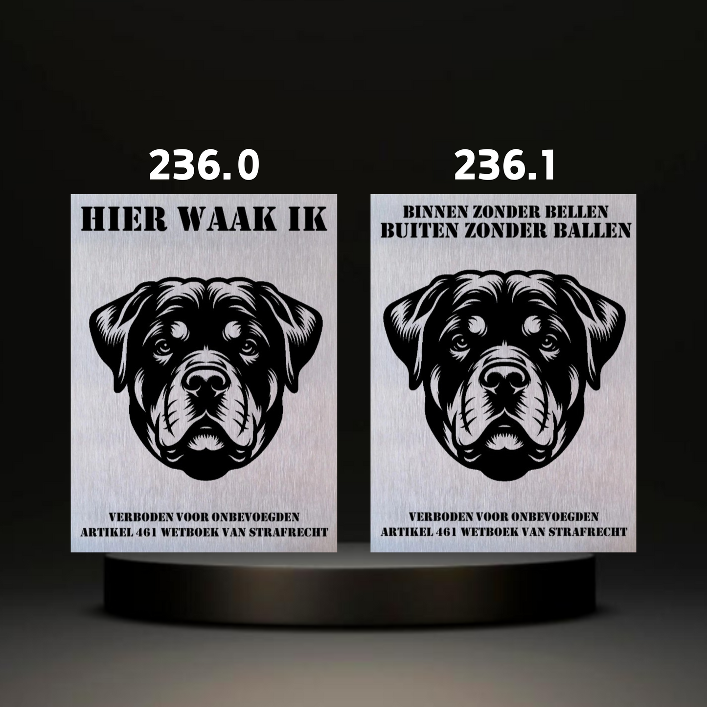 Waakbord Kant en klaar Rottweiler & Mastiff & Bordeaux dog & Argetijnse dog