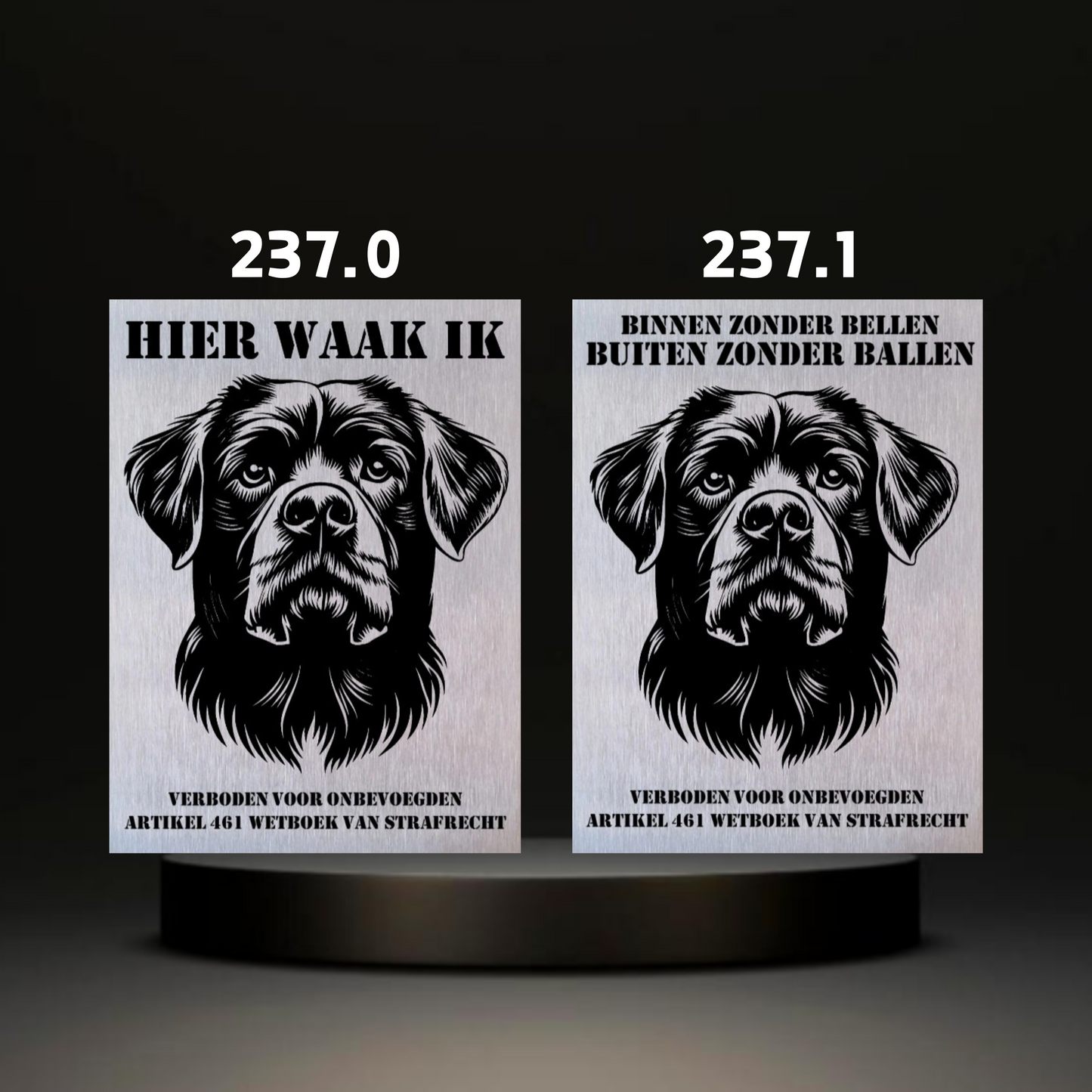 Waakbord Kant en klaar Rottweiler & Mastiff & Bordeaux dog & Argetijnse dog