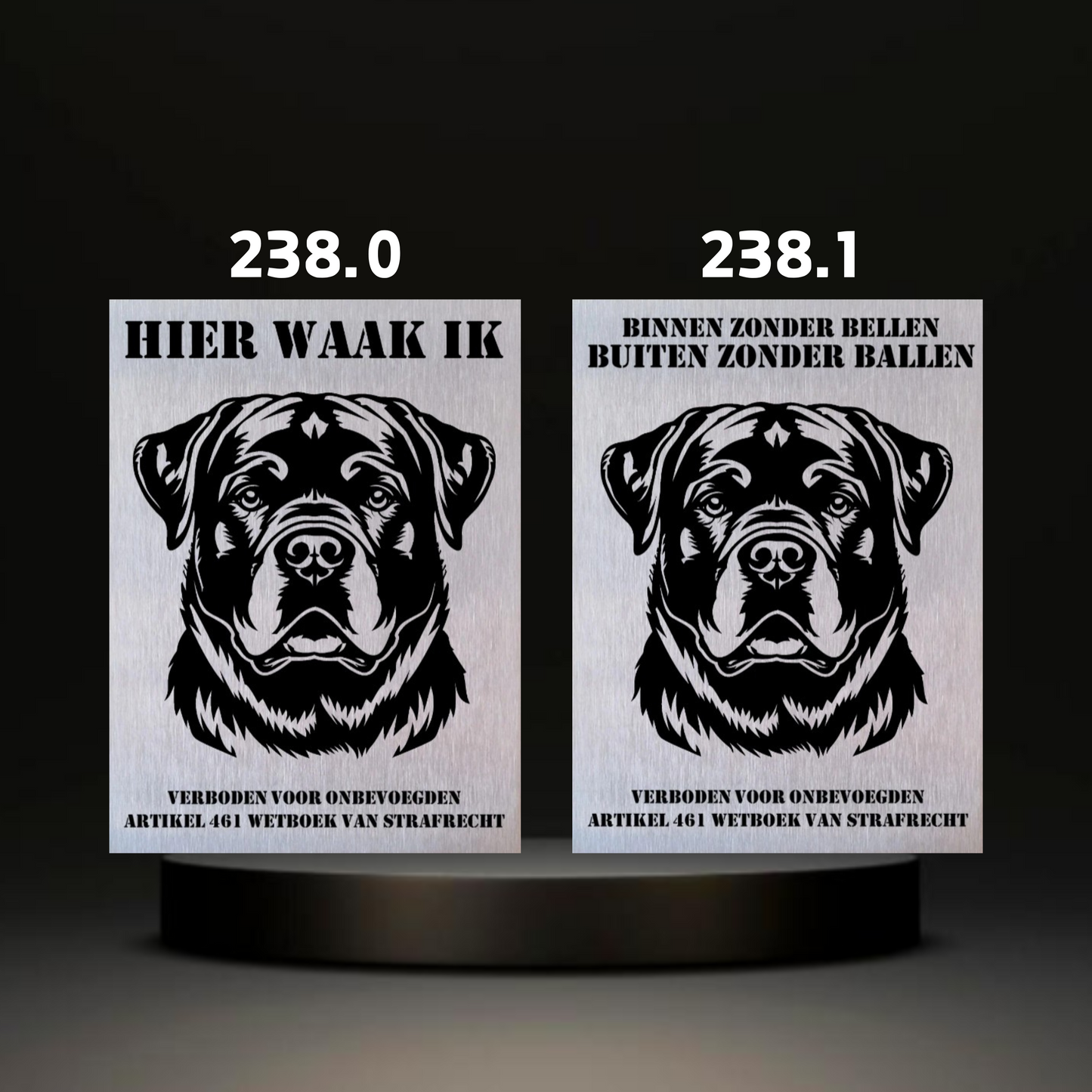 Waakbord Kant en klaar Rottweiler & Mastiff & Bordeaux dog & Argetijnse dog