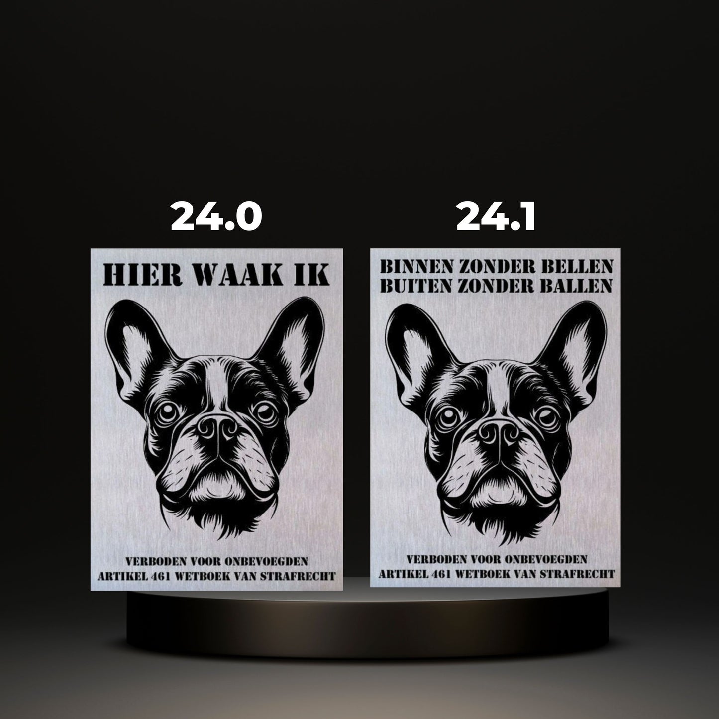 Waakbord Kant en klaar Bulldog & Bully & Boxer & Pittbull & Stafford