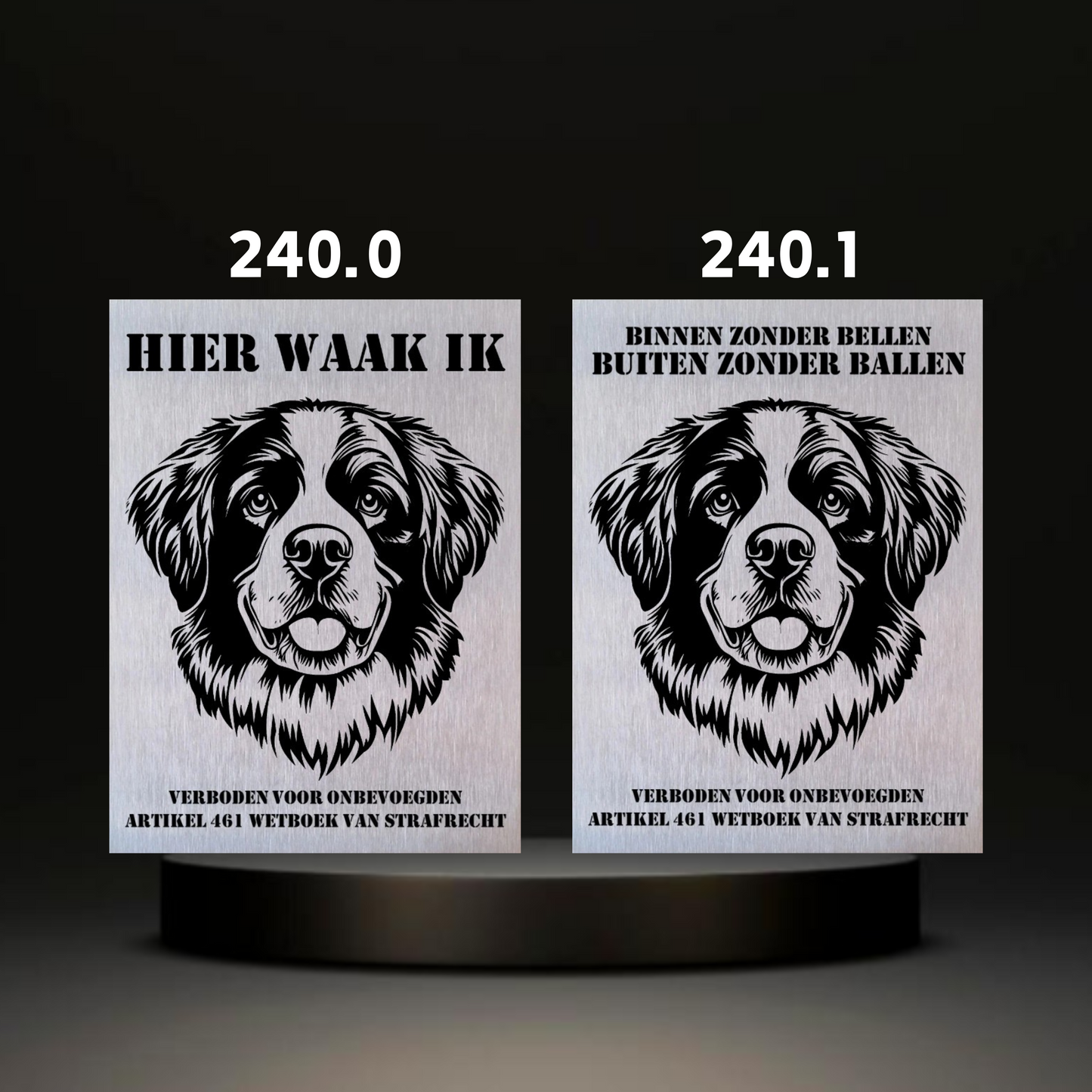 Waakbord Kant en klaar Sint bernhard & Sheepdog & Setter